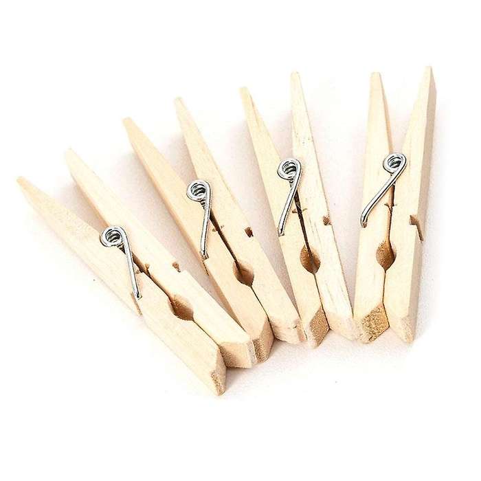 100pcs Clothes Pins, Durable Strong Grip, Rust and Moisture Resistant