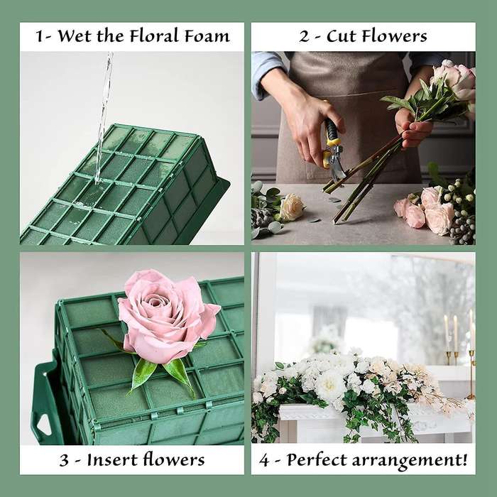 2pcs Floral Foam Cage, Dry and Wet Rectangle Cage for Fresh Flowers