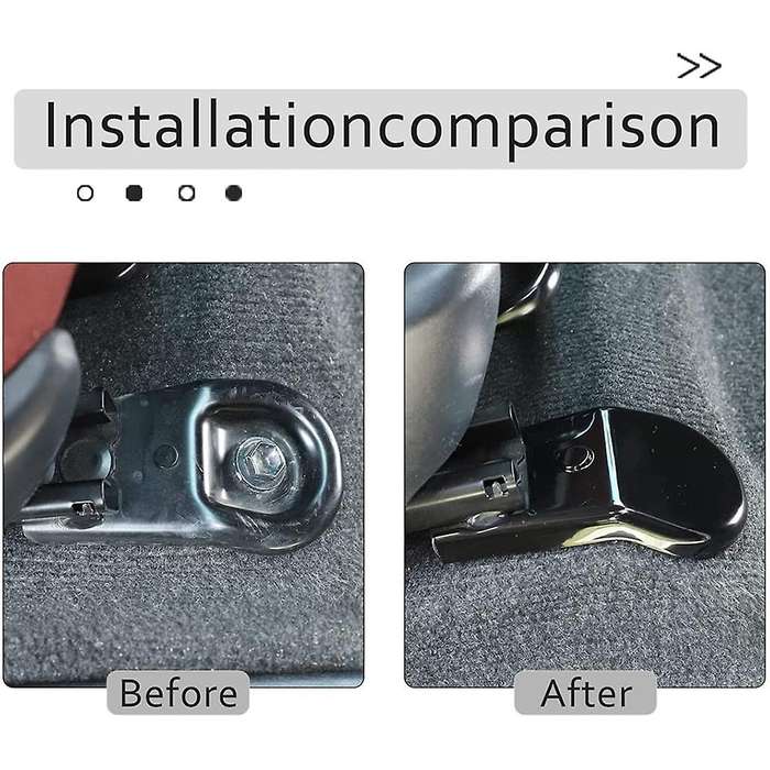For Toyota Anti-dust Seat Bracket Fixing Bolts Cover Trims Black 4pcs