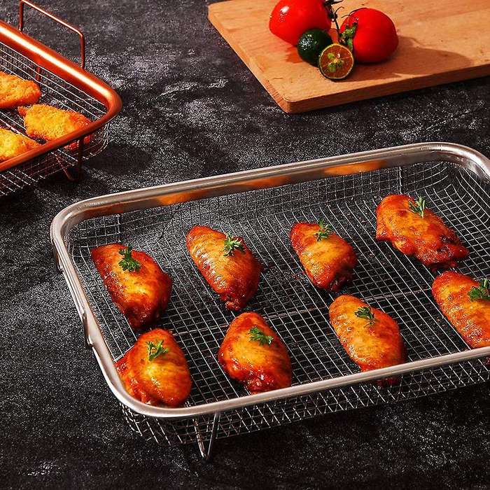 Air Fryer Basket for Oven, Stainless Steel Grill Basket, Non-stick