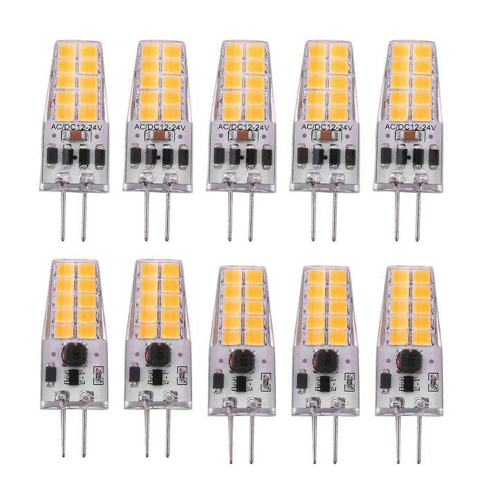 10pcs G4 Led Bulb Ac/dc12v-24v 3w Led G4 Light 20led,warm White