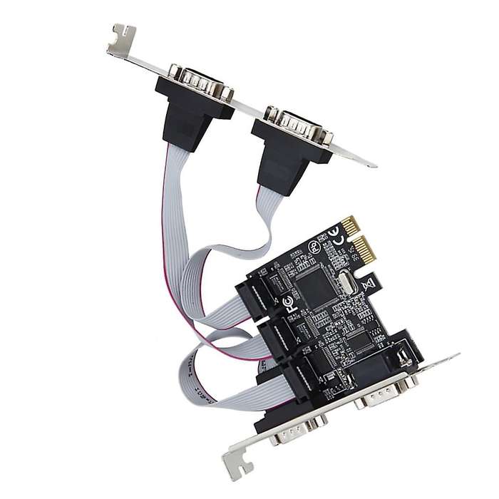 Pcie 4 Ports Serial Add On Card Multi Rs232 Db9 Com Expansion Riser