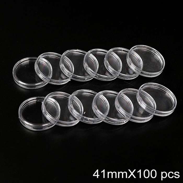 Transparent Coin Boxes 100pcs 1oz 40mm Capsules Cases Commemorative