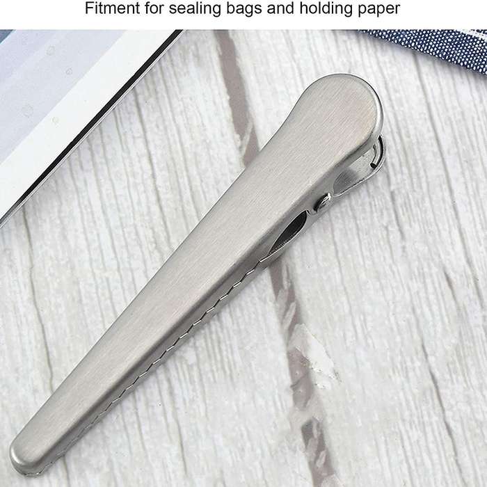 Food Sealing Clips Stainless Steel Alligator Clips, 11.5cm