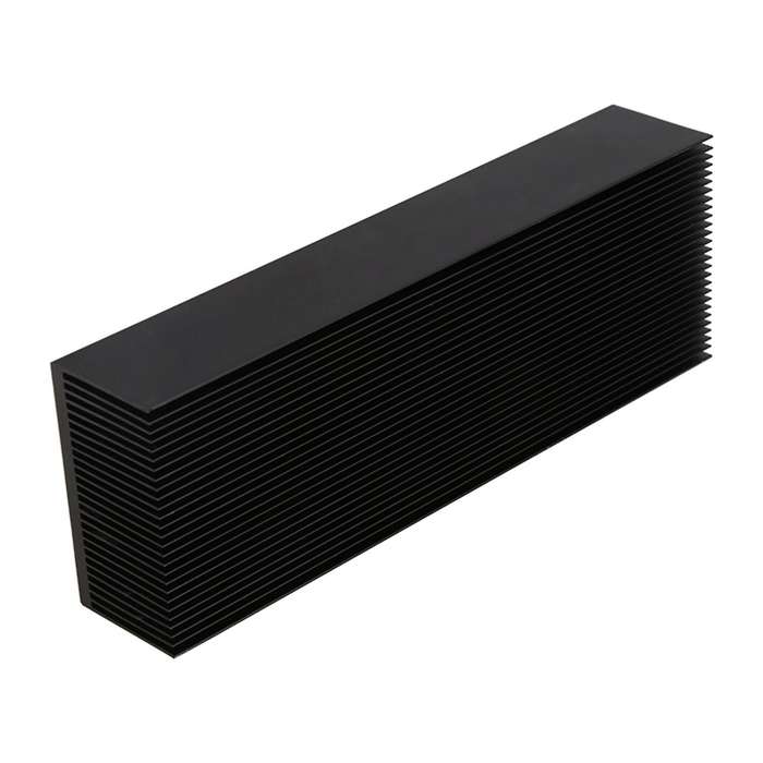 Black Aluminum Radiator 200x69x36mm Dense 27 Tooth Heat Sink