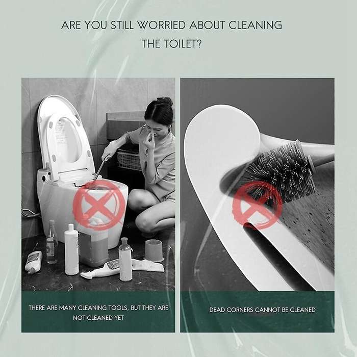 Toilet Brush Filling Detergent Cleaning No Dead Angle Double-sided