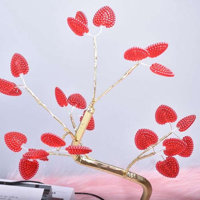 Lighted Tree with 24 Led Lights, for Home Valentines Gifts for Her(2)