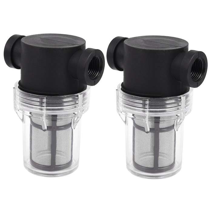 2x Mesh Strainer Water Pump Filter High Flow Pipeline Filter