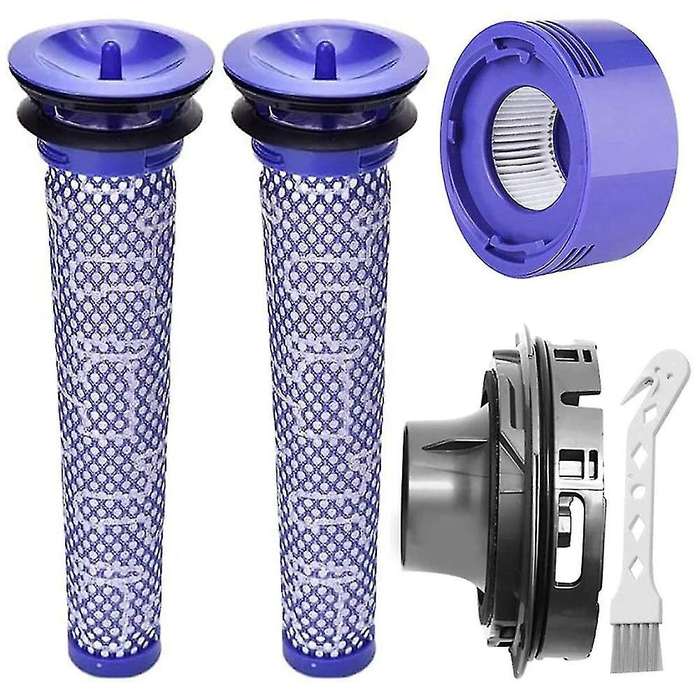 Vacuum Filter Replacement Kit for Dyson V7 V8 with 1 Rear Motor Cover