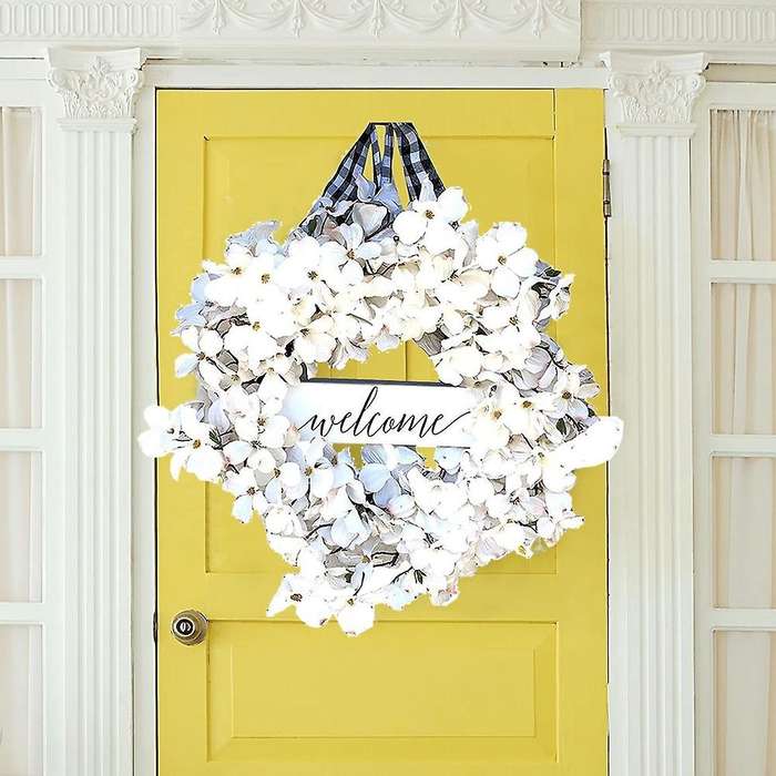 Wreaths for Front Door,wreaths with Welcome Sign,home Door Decoration