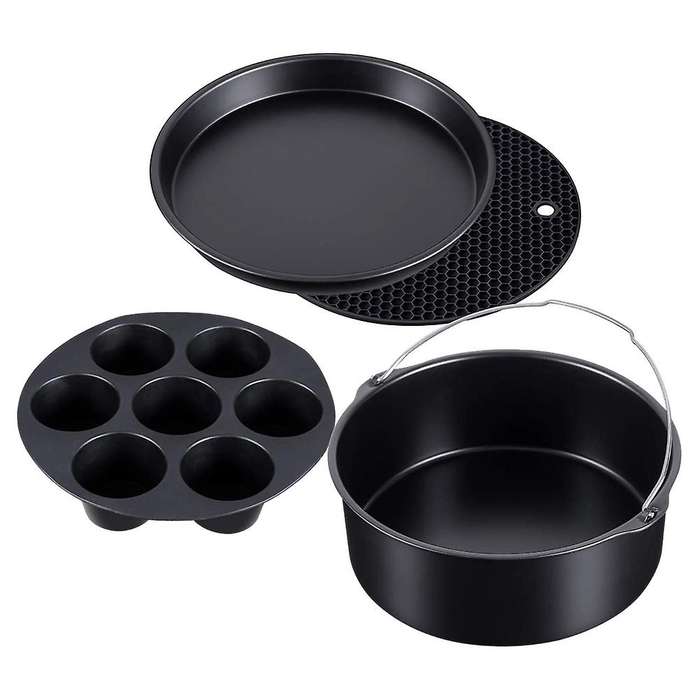 4 Set Pressure Cooker, Steamer & Air Fryer Bakeware for Ninja Foodi
