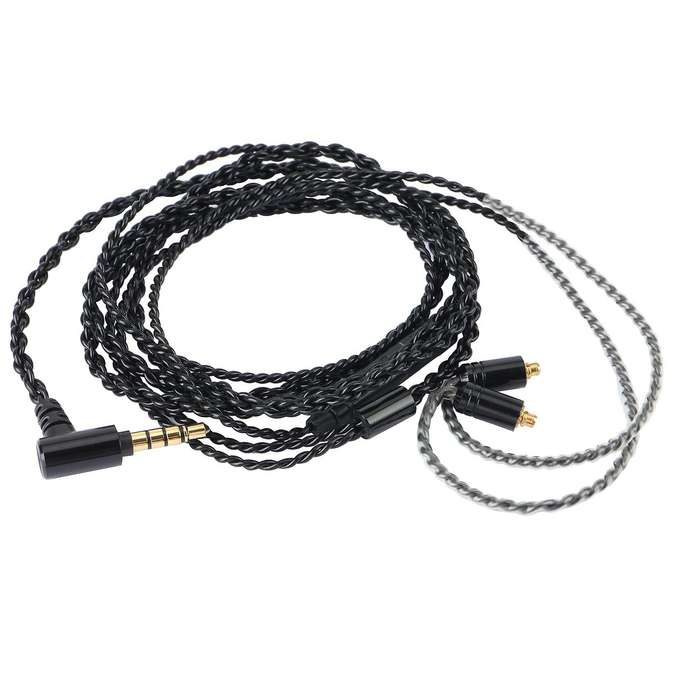 3.5mm Headphone Upgrade Cable with Mic Silver Plated Wire Headset