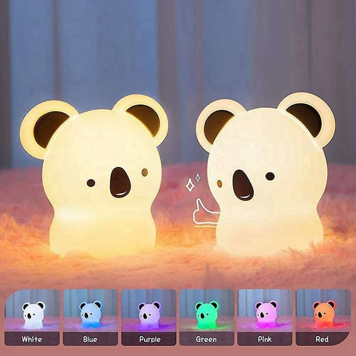 Koala Led Night Light Colorful Silicone Touch Sensor Remote