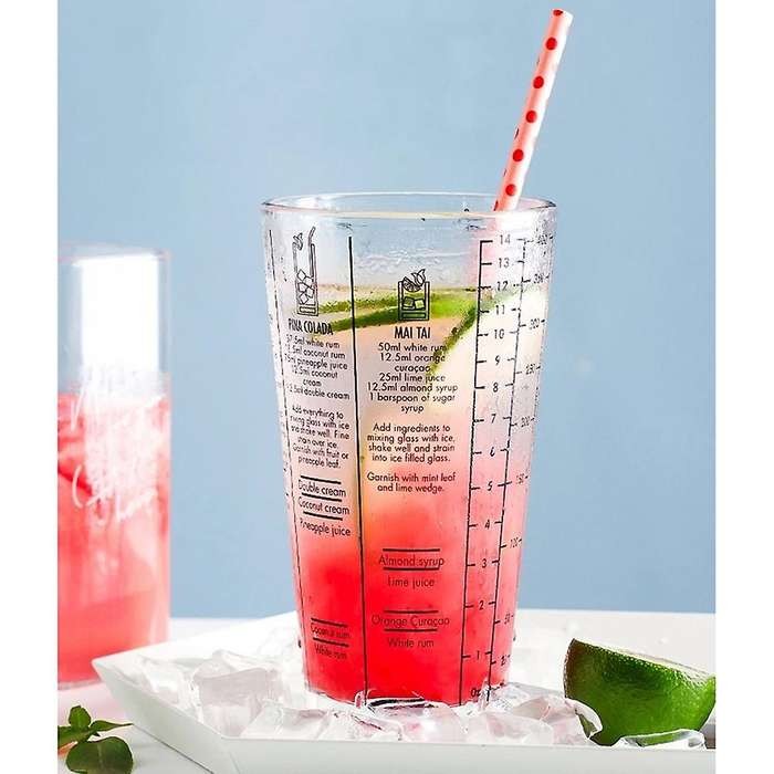 Cocktail Shaker Transparent Scale Bar Shakers Cup Wine Mixing Fruit