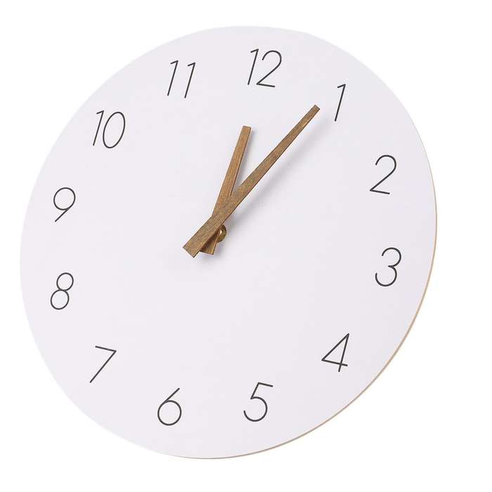 Modern Simple Wooden Wall Clock 12.5 Inch Silent Quartz Clock