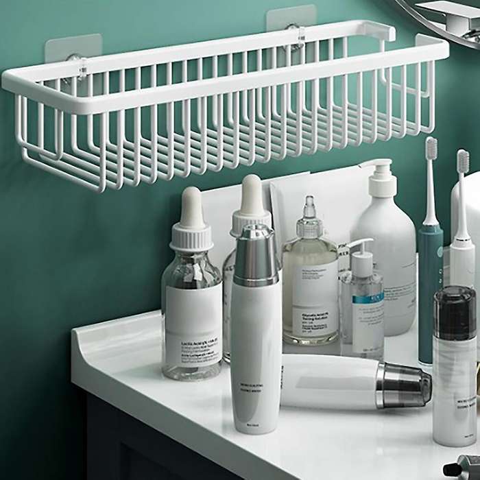 Nordic Bathroom Shelves Shower Basket Shelf Shampoo Holder C