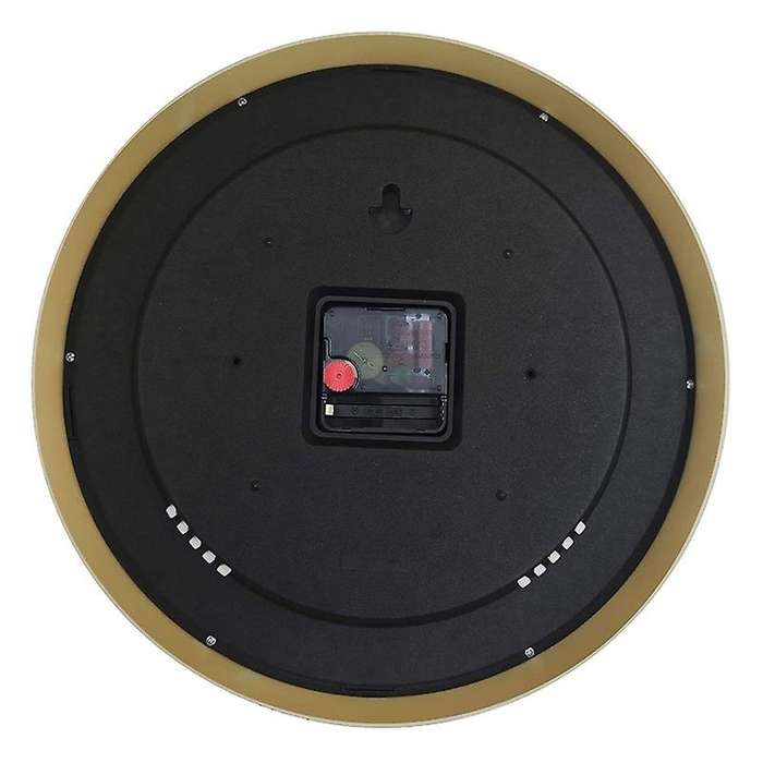 Modern Non Ticking Wall Clock,silent Round Quartz Wood Grain Wall