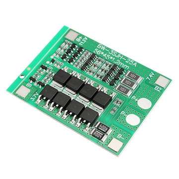 3pcs 3S 12V 25A 18650 Lithium Battery Protection Board 11.1V 12.6V High Current With Balanced Circui