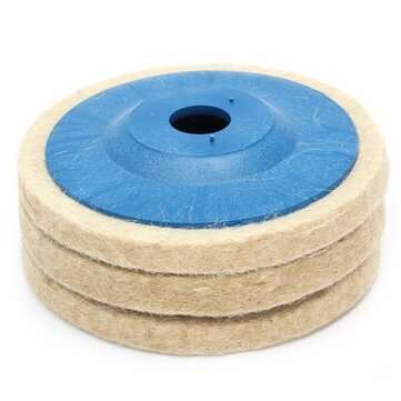 3pcs 4 Inch 100mm Round Grinding Wool Pad Polishing Wheel Felt Buffer Disc Set