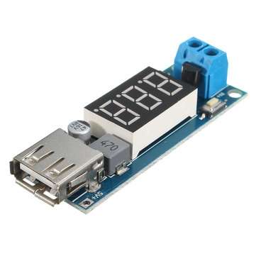 3Pcs DC-DC 4.5-40V Step Down LED Volt Meterr USB Voltage Converter Buck Module 5V/2A