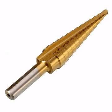 3pcs HSS Titanium Coated Step Drill Bit 1/8 to 3/4 Inch Hole Cutter