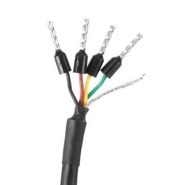 3Pcs M5Stack 24AWG 4-Core Twisted Pair Shielded Cable RS485 RS232 CAN Data Communication Line 0.2M