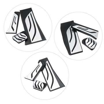3Pcs Stainless Steel Car Interior Brake Accelerator Pedal Cover Trim Pad for BMW Series (TYPE: F10)