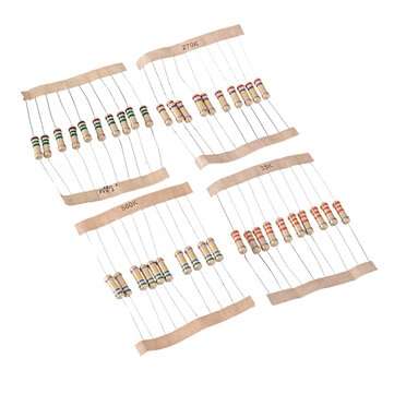 480pcs 48 Kinds Value 5% 1K-2M Film Resistor Kit 10pcs Each Value