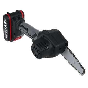 48V 4Inch Rechargeable Electric Chain Saw Cordless Chainsaw Woodworking Wood Cutter W/ 2pcs Li-ion B