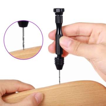 49pcs Manual Drill Suit Including Small Colored Hand Drill And 0.5-3.0mm High-speed Steel Twist Dril