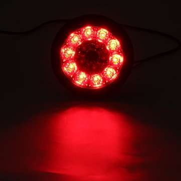 4Pcs 24V 16LEDs Car Turn Signal Lights Brake Stop Tail Lamps Waterproof Round For Truck Trailer Lorr