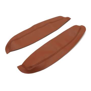 4Pcs PU Leather Car Door Arm Rest Surface Covers Trim Cushion for Nissan QASHQAI ... (COLOR.: BROWN)