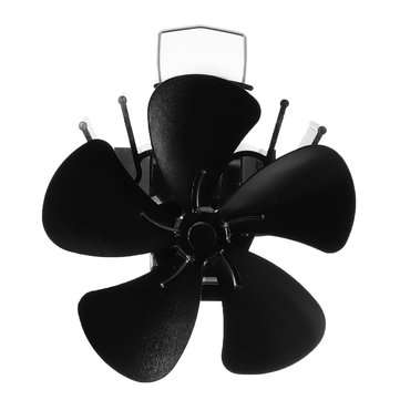 5 Blade Heat Self-Power Stove Fan Wall Mounted Magnetic Fireplace Eco Fan