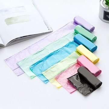 5 Rolls Of 100 Pack Portable Household Garbage Bags Vest Style Storage Bag For Home Waste Trash Bags