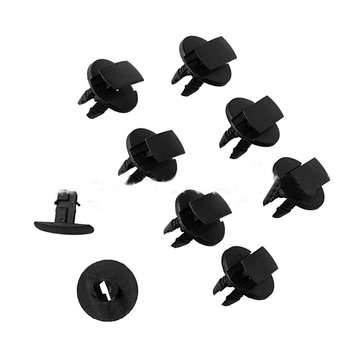 50PCS Black Interior Auto Car Fastener Clip Car Push Type Rivet Retainer Bumper Fender Fixed Clamp F