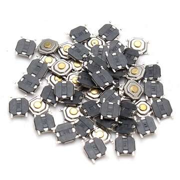 50Pcs DC12V 4 Pins Tact Tactile Push Button Momentary SMD Switch 5x5x1.5MM