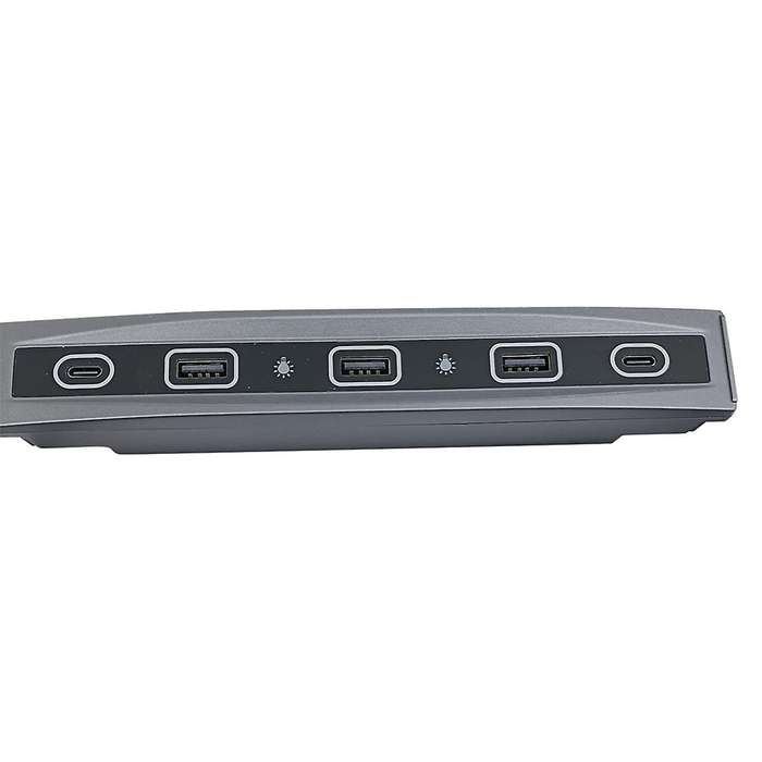 5 in 1 Docking Station 36W Quick Charger USB Shunt Hub Car Adapter Powered Splitter with LED Light f