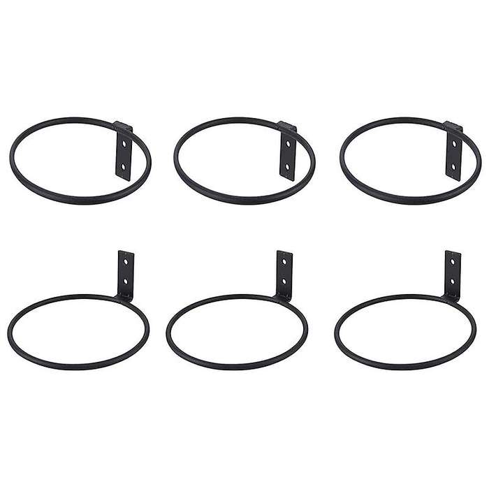 5 Inch (Approximately 12.7 cm) Flower Pot Holder Ring Wall Mount 6-Piece Flower Pot Hook Hook Wall