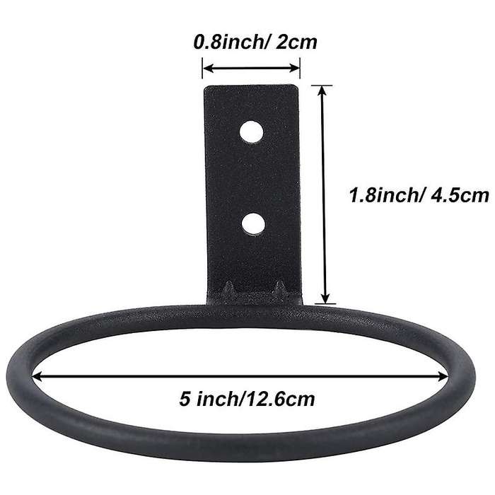5 Inch (Approximately 12.7 cm) Flower Pot Holder Ring Wall Mount 6-Piece Flower Pot Hook Hook Wall