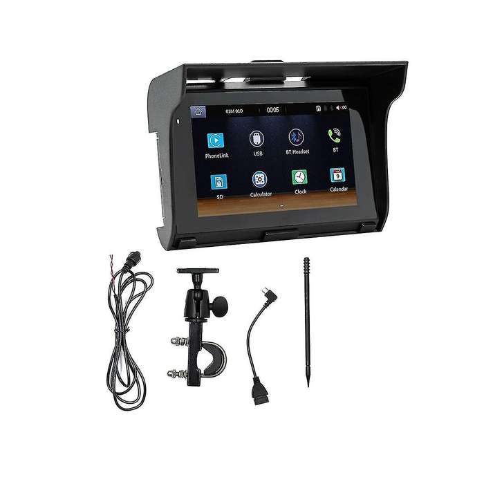 5 Inch Portable Motorcycle Lcd Display for Wireless Carplay Android Auto Ip65 Waterproof Motorcycle