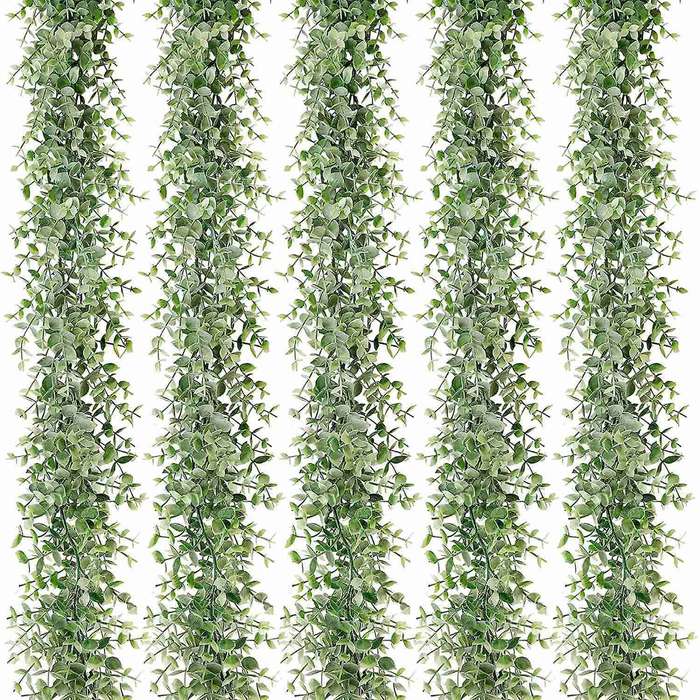 5 Packs 30Ft Artificial Eucalyptus Compatible Wedding Table Backdrop Arch
