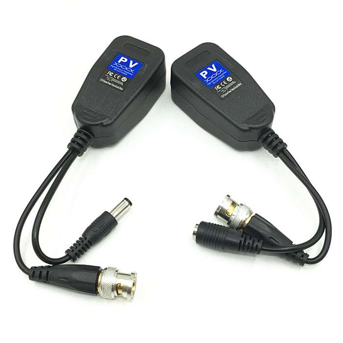 5 Pairs CCTV Coax BNC Video Power Balun Transceiver to CAT5E 6 RJ45 Connector Coaxial/Analog HD Twi
