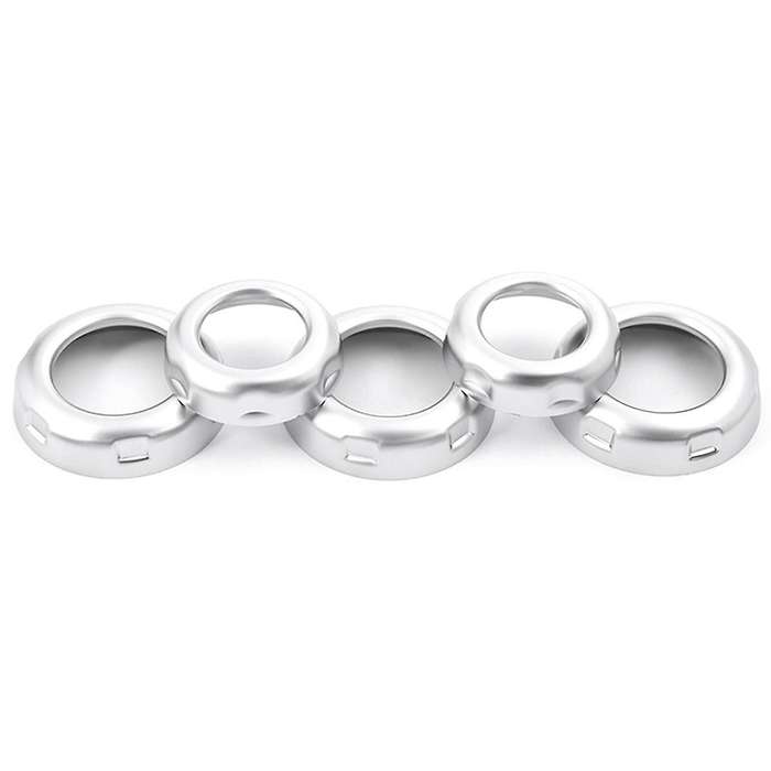 5 Pcs Chrome Volume & Air Conditioning Knobs Trim for 4 LR4 Range Sport