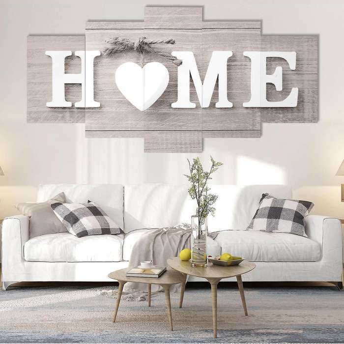 5 Pcs/set Wall Paintings Home Letter Prints Photo Paintings Wall Art without Frame Decorations Pain