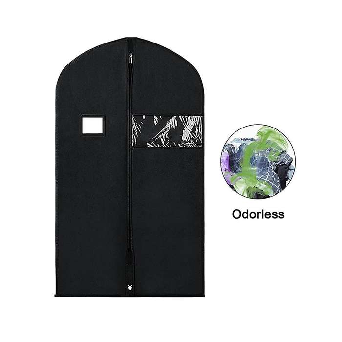 5 Pcs Suit Hanging Bags Garment Storage Covers with Clear Window and Id Holder for Robes and Trench