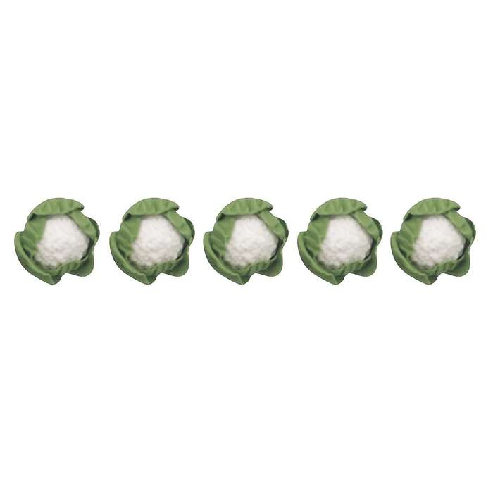 5 Pieces Mini Handmade Clay Vegetables Miniatures Cauliflower Chinese Cabbage for Doll Kitchen
