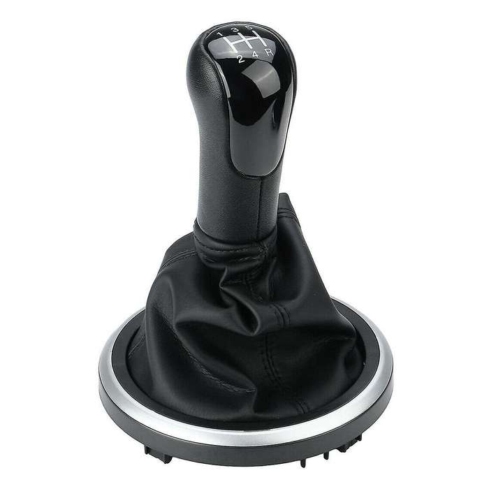 5 Speed Black Car Gear Shift Knob Stick Shift Knob Boot Cover for Fiesta Transit Connect 2002-2022 2