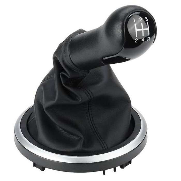 5 Speed Black Car Gear Shift Knob Stick Shift Knob Boot Cover for Fiesta Transit Connect 2002-2022 2