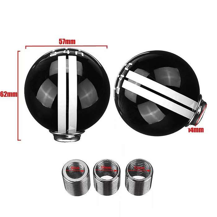 5 Speed Car Universal Gear Shift Knob Handball for Black+White