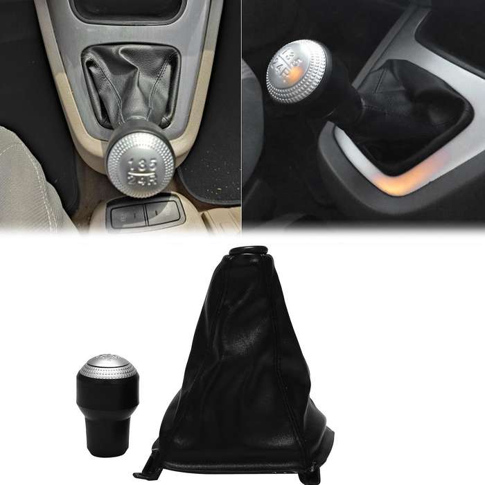 5 Speed Gear Shift Knob Leather Boot for Hyundai Tucson 2004 2005 2006 2007 2008 2009